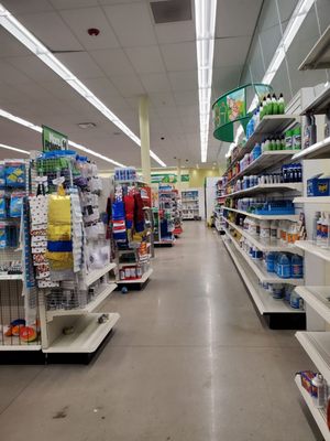 aisles are wide and long