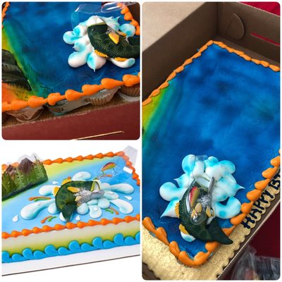 The bottom left is what the cake was supposed to look like...