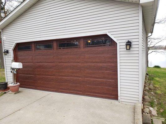 Safeway 72 in rosewood with prairie glass installed by our technicians Mike and Adam.