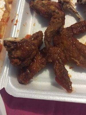 Burnt dry wings.