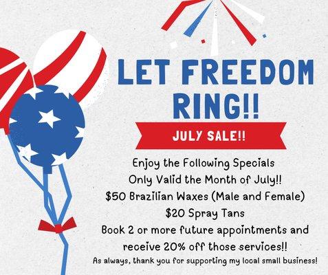 July Waxing Special!