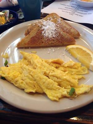 For the lighter appetites, you can just get a small order of French toast and a side of eggs.