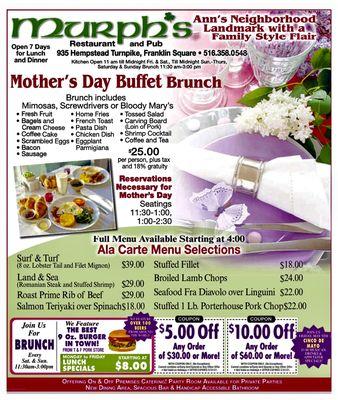 Mother's Day Menu