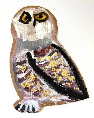 Painting Class. Adorable owls by students 4 and 6 years old.