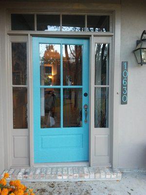 PAINTED DOOR AND NUMBERS SAME COLOR