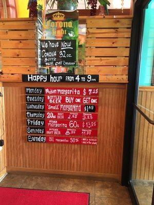 Happy hour specials