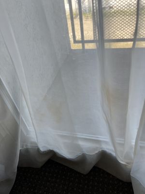 Yellow stain curtains