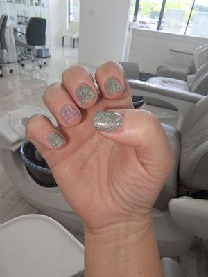 Gel manicure.