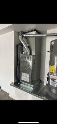 Garage furnace installation