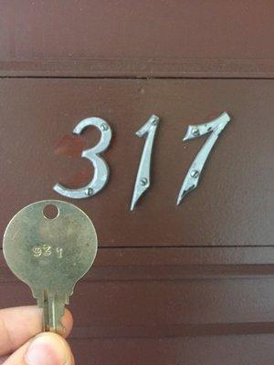 The room numbers don't match the key stamps...