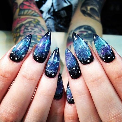 Nails Galaxy New Trend At Our Nails Salon Now, Pls Come Check It Out