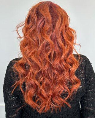 vivid copper hair