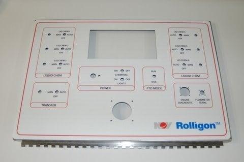 Polycarbonate Overlay attached to an aluminum panel, custom assembly services