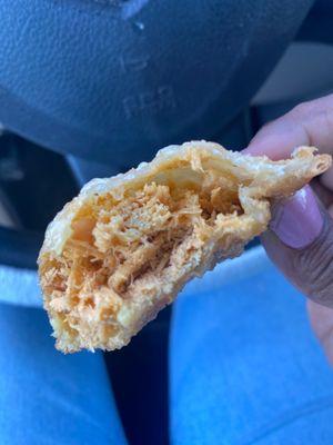 Shredded chicken empanada very good