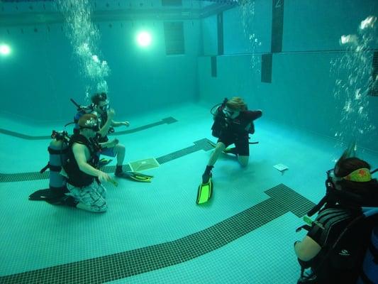 SCUBA skills are developed in the pool