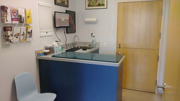 Our updated exam rooms. Optimized for patient and owner comfort!