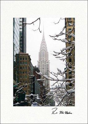 Chrysler Building New York City Holiday Card by Robert McMahan