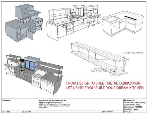 From design to metal fabrication, let us help you build your dream restaurant .