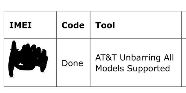 Successful AT&T Unbarring - Device was reportes lost and now it no longer is