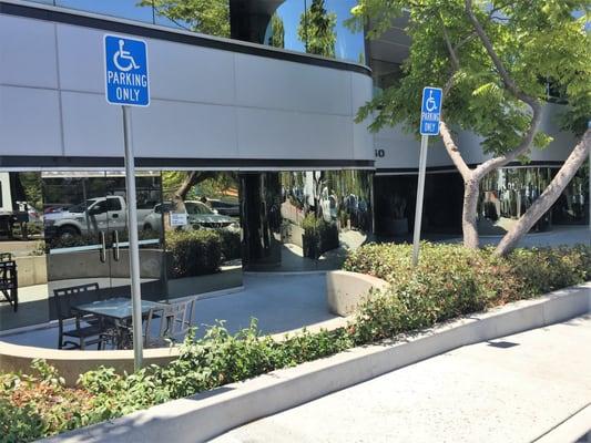 Handicap parking is located right outside our entrance!