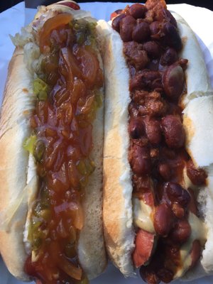 Crybaby Hot Dog with Everything &  Hot Sausage with Mustard & Chili 10-21-2017