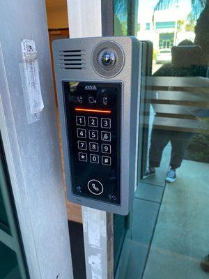 Keypad with intercom entry