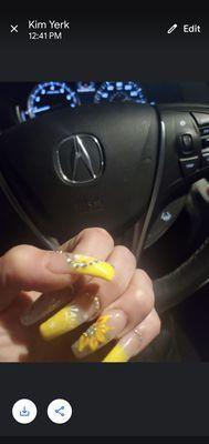 My friends nails done by Tiffany  We showed her a picture We was on point and then some