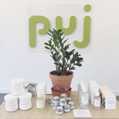 Herbivore Botanicals, Barr Co. and RMS products sold at Puj