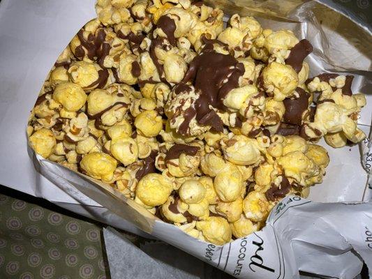 Chocolate covered popcorn