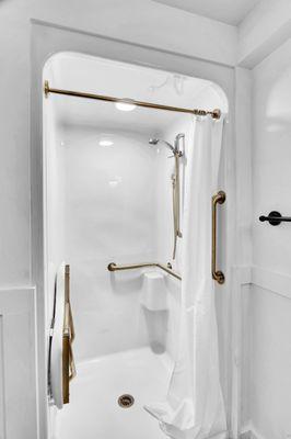 ADA-accessible shower