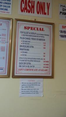 Specials and price