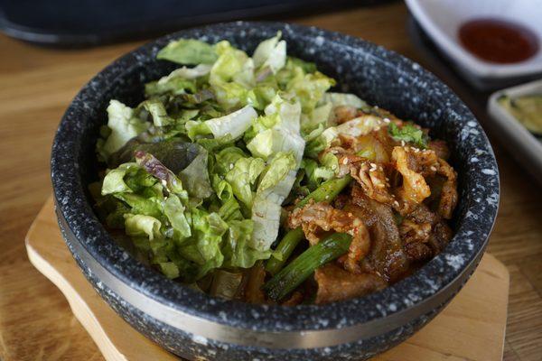 Hot Stone Spicy Pork Bibimbap