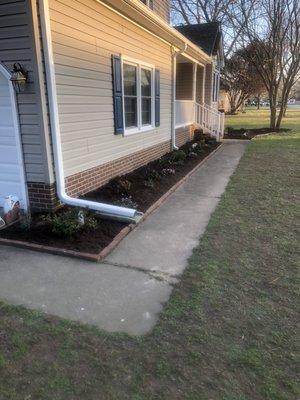 Flower bed cleanup and install