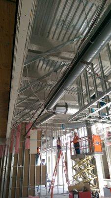 Interior shot of lobby area under construction