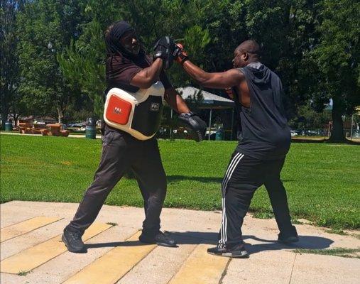 Training at Van Nuys memorial park