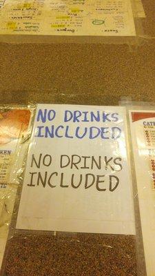 drinks are included...wait a minute