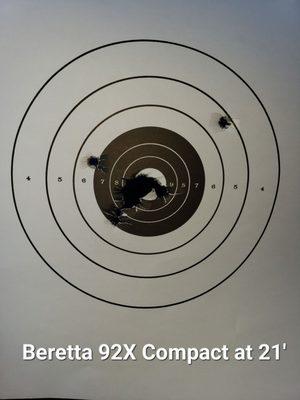 Beretta 92X Compact at 21'.