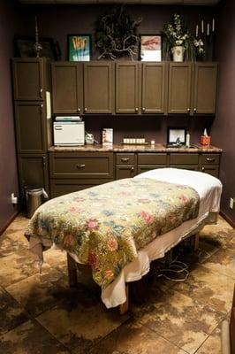 Treatment room for waxing, sugaring and facials!