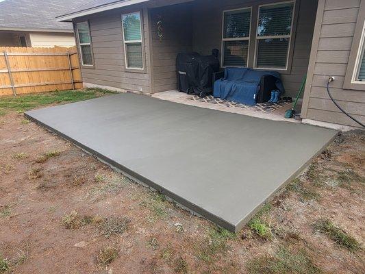 Residential concrete patio extension