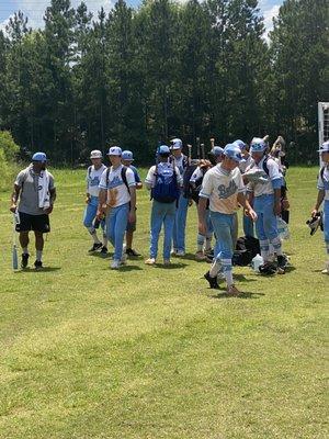 Baseball team after tournament