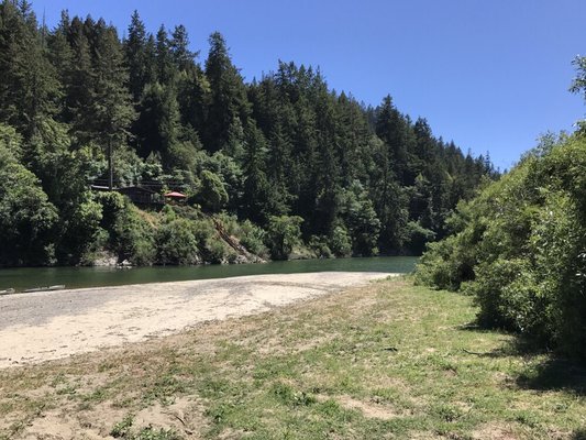 Beach looking down river