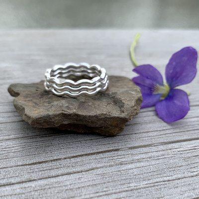 Wavy Stack Rings