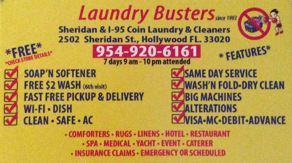 Sheridan & I-95 Coin Laundry & Cleaners