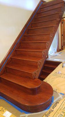 Custom stairs and stain