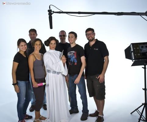 Filming TV commercial for Tampa Bay Comic-Con