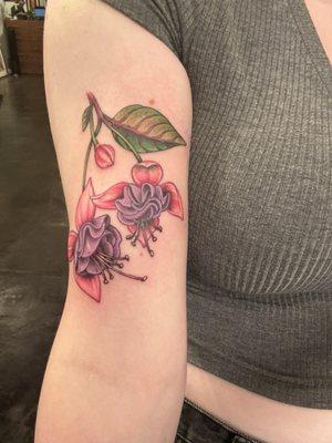 colored fuchsia tattoo