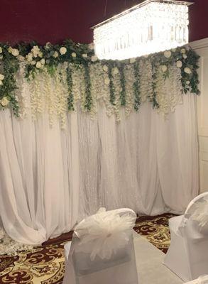 Wedding Backdrop by Re_Enjoy Events.