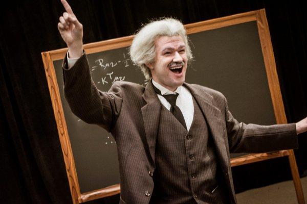 Matt Henderson in our production of Einstein, A Stage Portrait