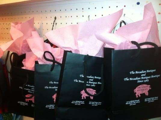 The bags from the Arcadian and the Arcadian Antiques Boutique