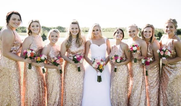 Bride and bridesmaid makeup